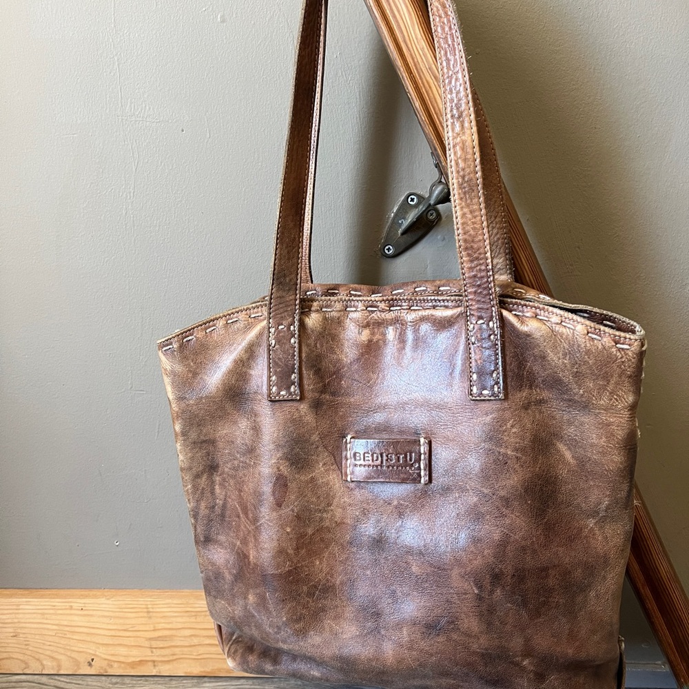 BED|STU Brown Leather Distressed Tote